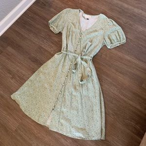 Soft Sage Green Midi Floral Dress from Target!